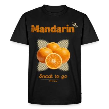Mandarines | Snack à emporter - T-shirt Premium bio Homme - noir - Devant - Nico (187cm)