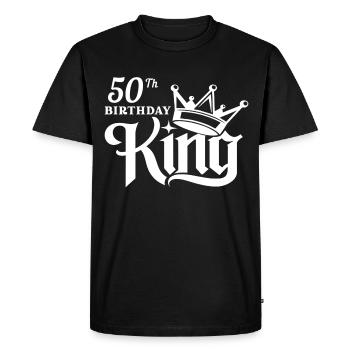 Roi du 50e anniversaire - T-shirt Premium bio Homme - noir - Devant - Nico (187cm)