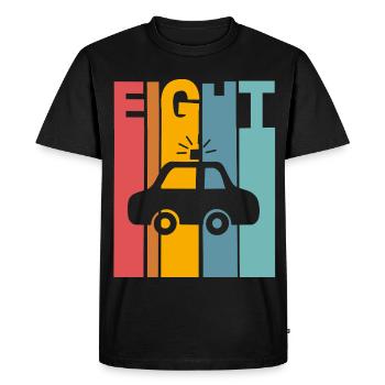 8e anniversaire de la police - T-shirt Premium bio Homme - noir - Devant - Nico (187cm)