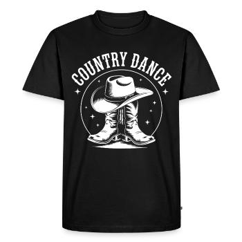 Danse Country, Western, Imprimer - T-shirt Premium bio Homme - noir - Devant - Nico (187cm)