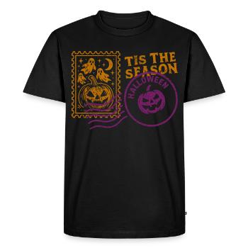 Citrouille d'Halloween effrayante avec des fantômes - T-shirt Premium bio Homme - noir - Devant - Nico (187cm)
