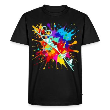 Ski - T-shirt Premium bio Homme - noir - Devant - Nico (187cm)