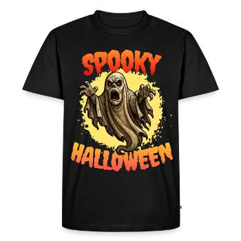 Fantôme d'Halloween, fantôme effrayant, monstre d'horreur - T-shirt Premium bio Homme - noir - Devant - Nico (187cm)
