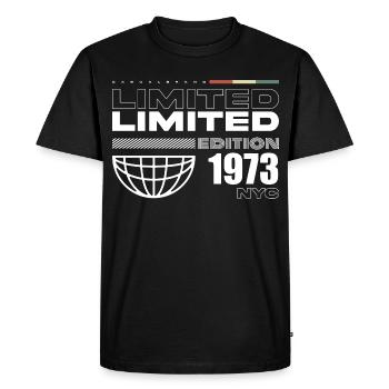 1973 Birthday Gift - Vintage 1973, 52nd Birth - Men's Premium Organic T-Shirt - black - Front - Nico (187cm)