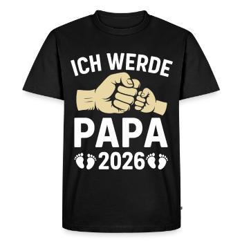 Father-to-be I WILL BE A DAD 2026 Funny - Men's Premium Organic T-Shirt - black - Front - Nico (187cm)