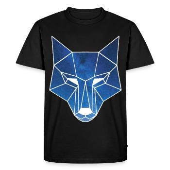 Tête de Loup galactique - T-shirt Premium bio Homme - noir - Devant - Nico (187cm)
