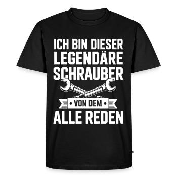 I'm this legendary mechanic - Men's Premium Organic T-Shirt - black - Front - Nico (187cm)