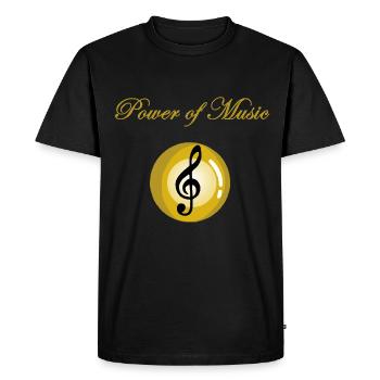 Le pouvoir de la musique - T-shirt Premium bio Homme - noir - Devant - Nico (187cm)