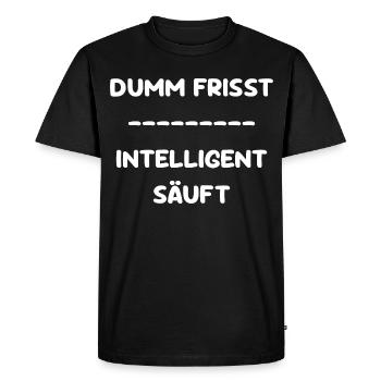 Stupid Eats - Boissons intelligentes - T-shirt Premium bio Homme - noir - Devant - Nico (187cm)