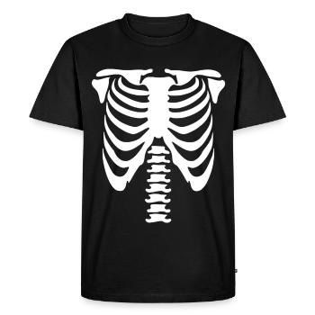 Torse squelette - T-shirt Premium bio Homme - noir - Devant - Nico (187cm)