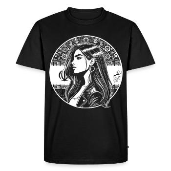 Design persan – Fierté et élégance - T-shirt Premium bio Homme - noir - Devant - Nico (187cm)