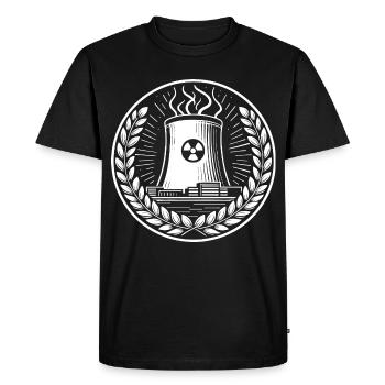 Conception de centrales nucléaires – Énergie pure - T-shirt Premium bio Homme - noir - Devant - Nico (187cm)