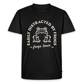 Citations humoristiques drôles pour les amoureux de grenouilles - T-shirt Premium bio Homme - noir - Devant - Nico (187cm)