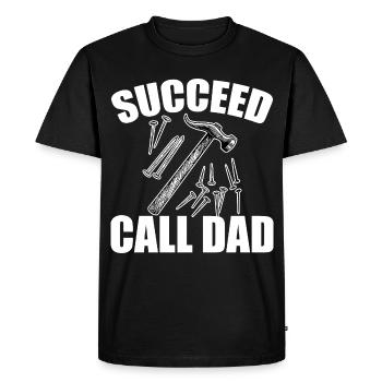 Le succès grâce à l’artisanat - T-shirt Premium bio Homme - noir - Devant - Nico (187cm)