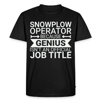 Opérateur de chasse-neige Genius Conducteur de chasse-neige - T-shirt Premium bio Homme - noir - Devant - Nico (187cm)