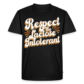 Lactose intolerance Lactose intolerant - Men's Premium Organic T-Shirt - black - Front - Nico (187cm)