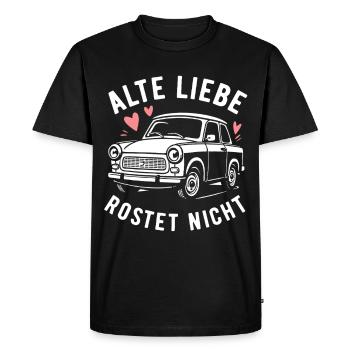 Le vieil amour ne rouille pas - Trabi - Kultauto DDR - T-shirt Premium bio Homme - noir - Devant - Nico (187cm)