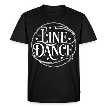 Playful line dance design - Men's Premium Organic T-Shirt - black - Front - Nico (187cm)