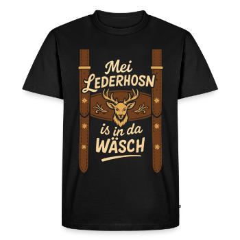 Trachtenshirt Herren Trachten T-Shirt Lederhosen - T-shirt Premium bio Homme - noir - Devant - Nico (187cm)