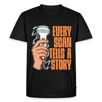 échographiste Chaque scan raconte une histoire Échographie - T-shirt Premium bio Homme - noir - Devant - Nico (187cm)