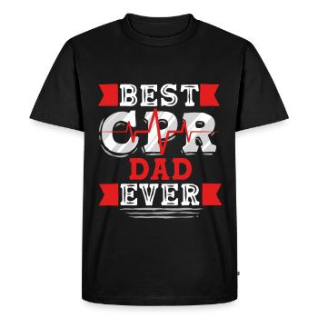 CPR Instructor Father Resuscitation Emergency Physician - Men's Premium Organic T-Shirt - black - Front - Nico (187cm)