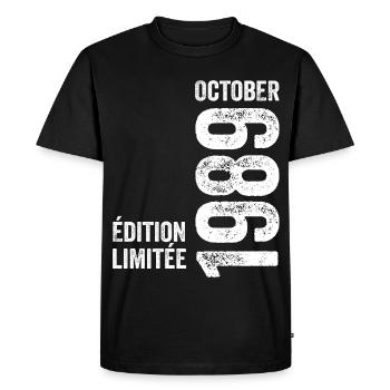 Legends October 1989 Vintage October 1989 Retro - Men's Premium Organic T-Shirt - black - Front - Nico (187cm)