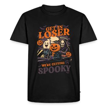 Loser Halloween Citrouille Amusante et Spooky - T-shirt Premium bio Homme - noir - Devant - Nico (187cm)