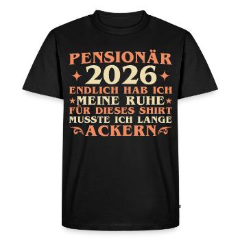 Collègue Farewell Pension 2026 - Retraité - T-shirt Premium bio Homme - noir - Devant - Nico (187cm)