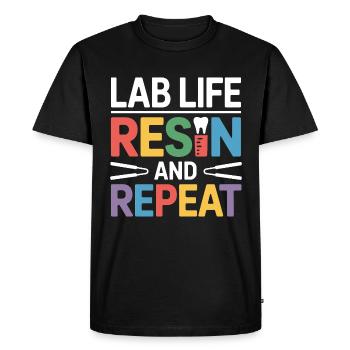 Dental Lab Technician Work Art  - Men's Premium Organic T-Shirt - black - Front - Nico (187cm)