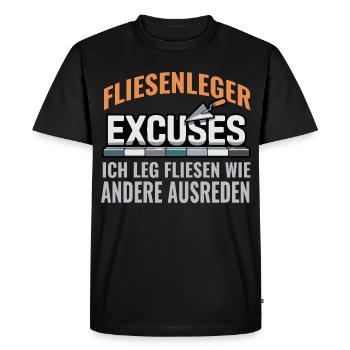 Tiler Saying Humor Shirt - Men's Premium Organic T-Shirt - black - Front - Nico (187cm)