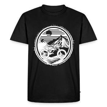 Mountain bike - Men's Premium Organic T-Shirt - black - Front - Nico (187cm)