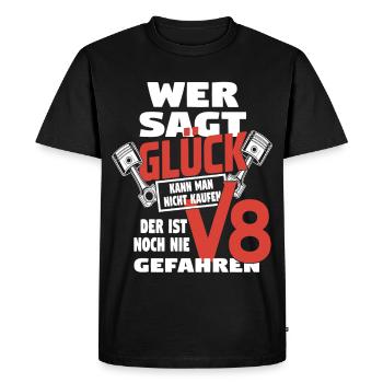 La puissance d’un V8 musclée - T-shirt Premium bio Homme - noir - Devant - Nico (187cm)