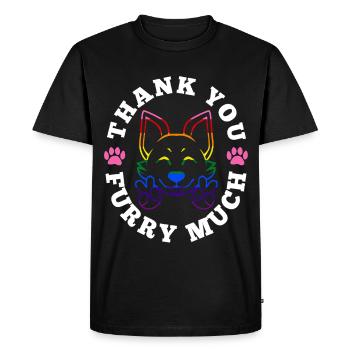 Merci beaucoup furry - T-shirt Premium bio Homme - noir - Devant - Nico (187cm)
