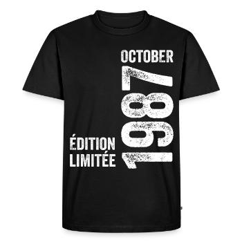 Legends October 1987 Vintage October 1987 Retro - Men's Premium Organic T-Shirt - black - Front - Nico (187cm)