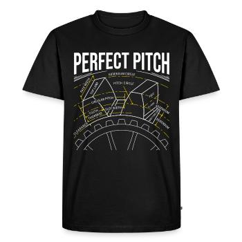 Anatomie des dents d’engrenage – Édition Perfect Pitch - T-shirt Premium bio Homme - noir - Devant - Nico (187cm)