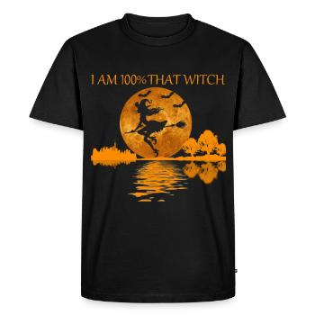 100 pour cent cette sorcière - T-shirt Premium bio Homme - noir - Devant - Nico (187cm)