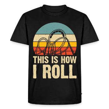 Roller coaster - Men's Premium Organic T-Shirt - black - Front - Nico (187cm)
