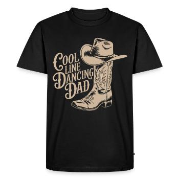 Conception de motif de cow-boy western - T-shirt Premium bio Homme - noir - Devant - Nico (187cm)