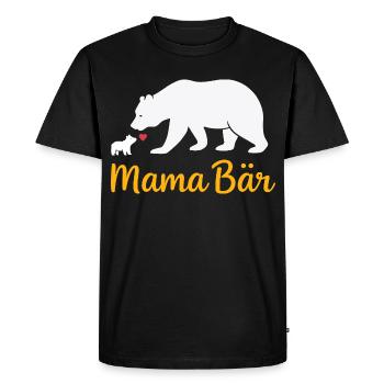 Future Maman MAMA BEAR Rétro Drôle - T-shirt Premium bio Homme - noir - Devant - Nico (187cm)