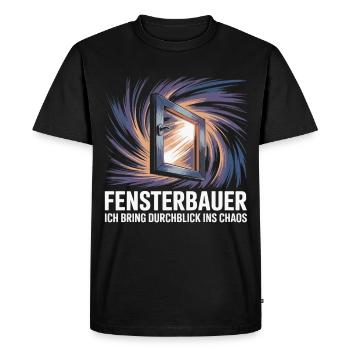 Window Maker Chaos Motif - Men's Premium Organic T-Shirt - black - Front - Nico (187cm)