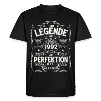 33e anniversaire Original octobre 1992 - T-shirt Premium bio Homme - noir - Devant - Nico (187cm)
