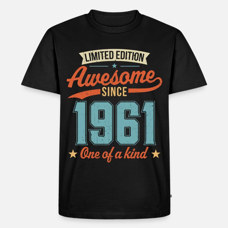 Großartig seit 1961 - Männer Premium Bio T-Shirt - Schwarz
