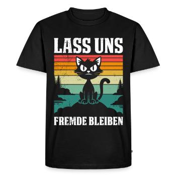 Mallorca LET'S STAY STRANGERS Fun - Men's Premium Organic T-Shirt - black - Front - Nico (187cm)