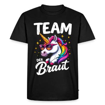 Team Bride Unicorn Design Unicorn Wedding Humor - Men's Premium Organic T-Shirt - black - Front - Nico (187cm)