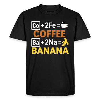 Équation café-banane - T-shirt Premium bio Homme - noir - Devant - Nico (187cm)