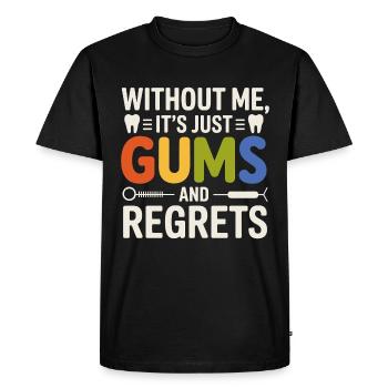 Conception de précision de la couronne dentaire - T-shirt Premium bio Homme - noir - Devant - Nico (187cm)