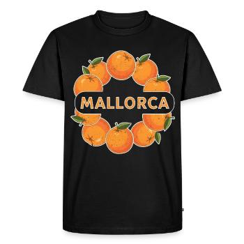 Cercle orange de Majorque - T-shirt Premium bio Homme - noir - Devant - Nico (187cm)