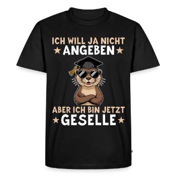 Examen de compagnon réussi - compagnon - T-shirt Premium bio Homme - noir - Devant - Nico (187cm)