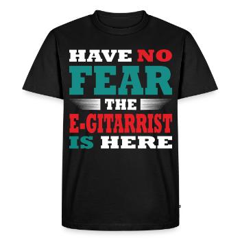 N’ayez crainte, l’E-Gitarrist est là Tenue - T-shirt Premium bio Homme - noir - Devant - Nico (187cm)