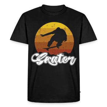 Patineur - T-shirt Premium bio Homme - noir - Devant - Nico (187cm)
